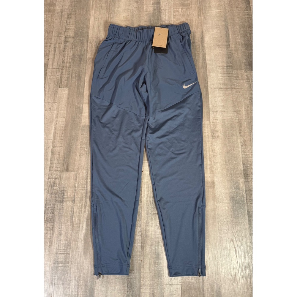 Nike Womens Dri-FIT Essential Running Pants Blue Slim Fit DH6975-491 Small
